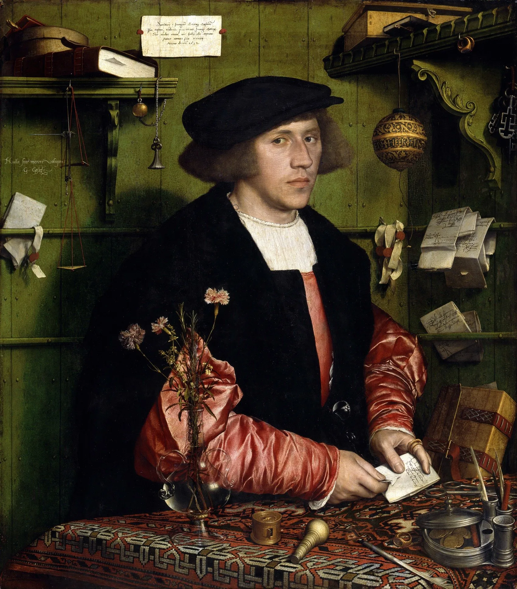 Portrait of the Merchant Georg Gisze by Hans Holbein the Younger