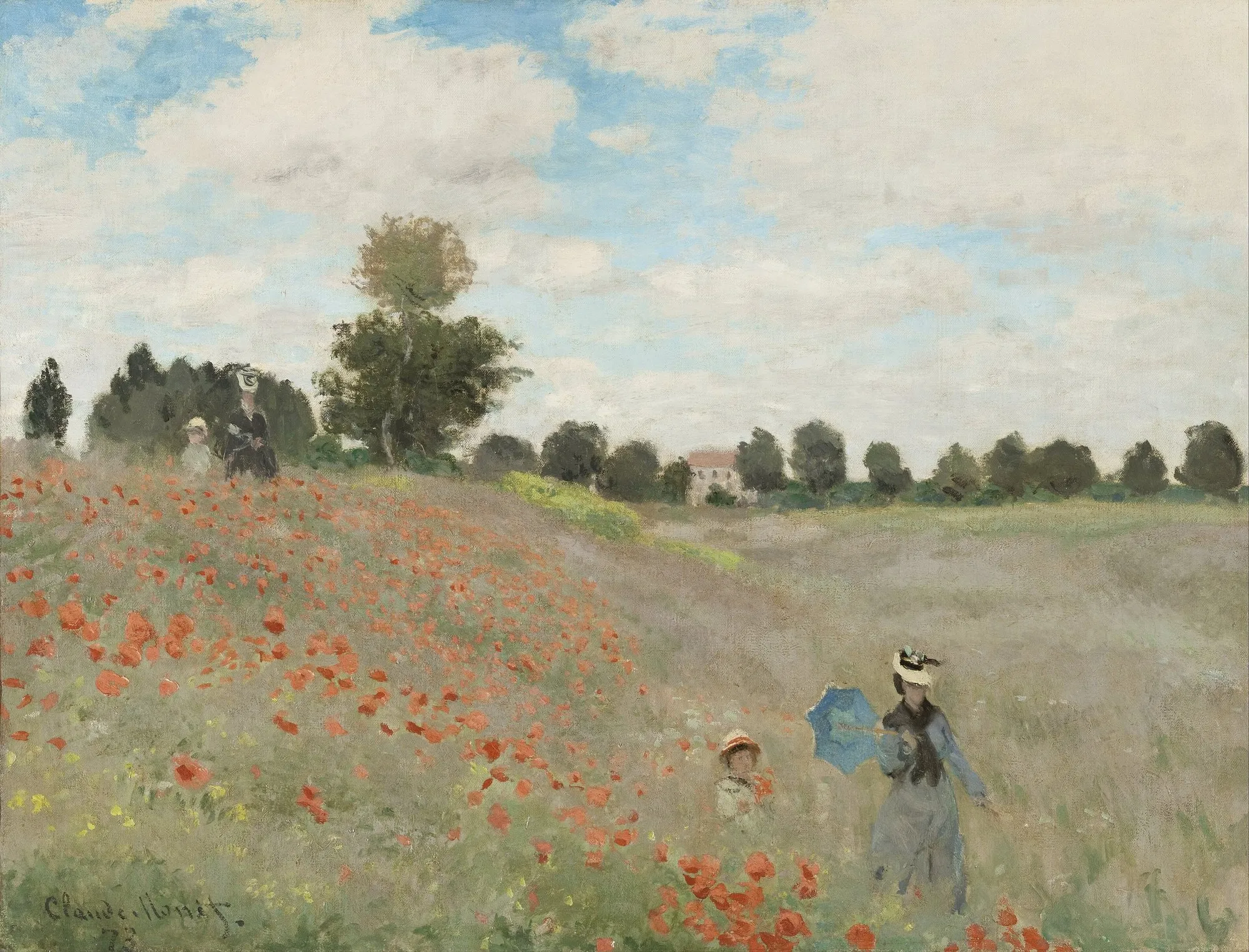 Poppy Field near Argenteuil by Claude Monet