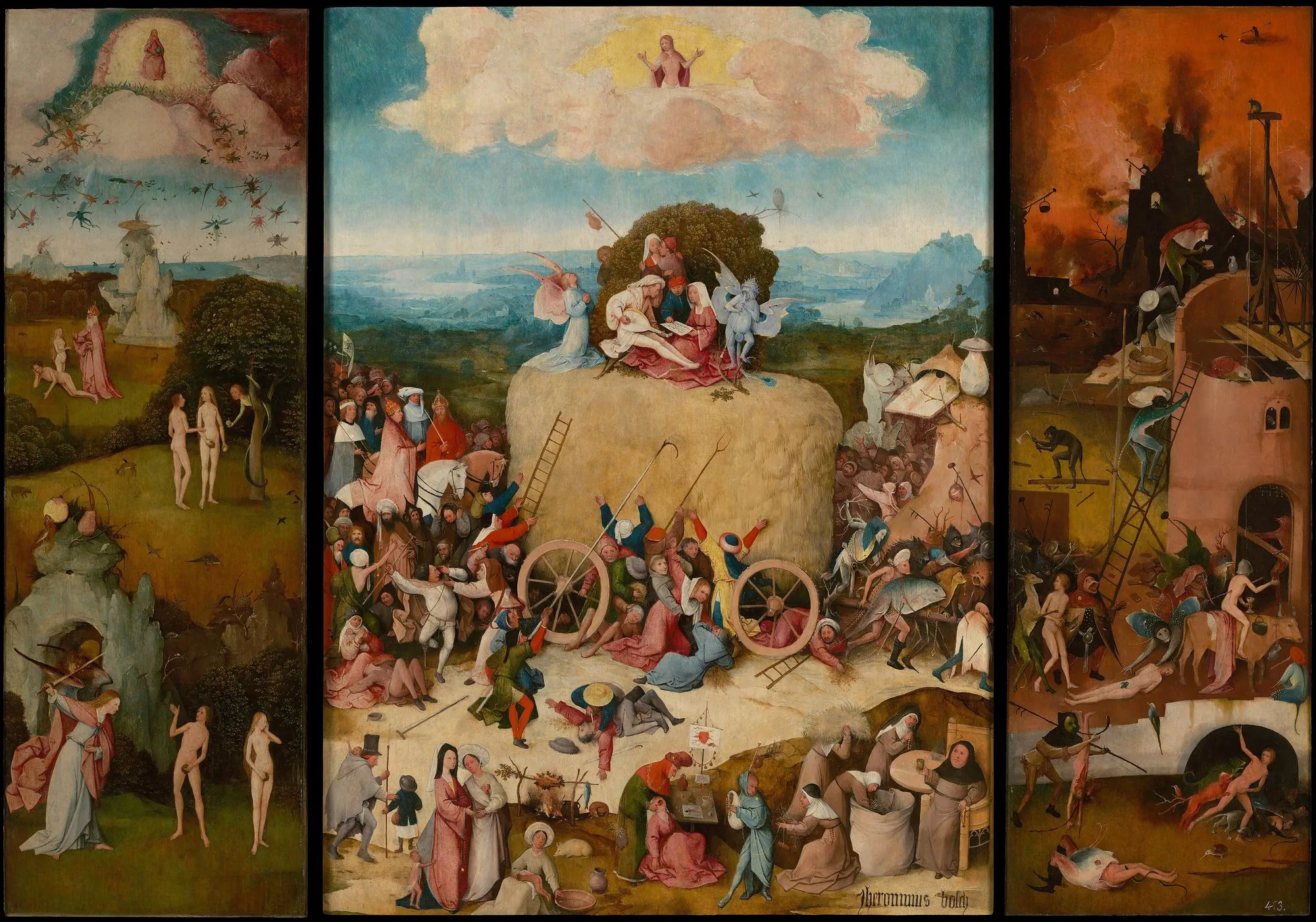 The Haywain Triptych by Hieronymus Bosch
