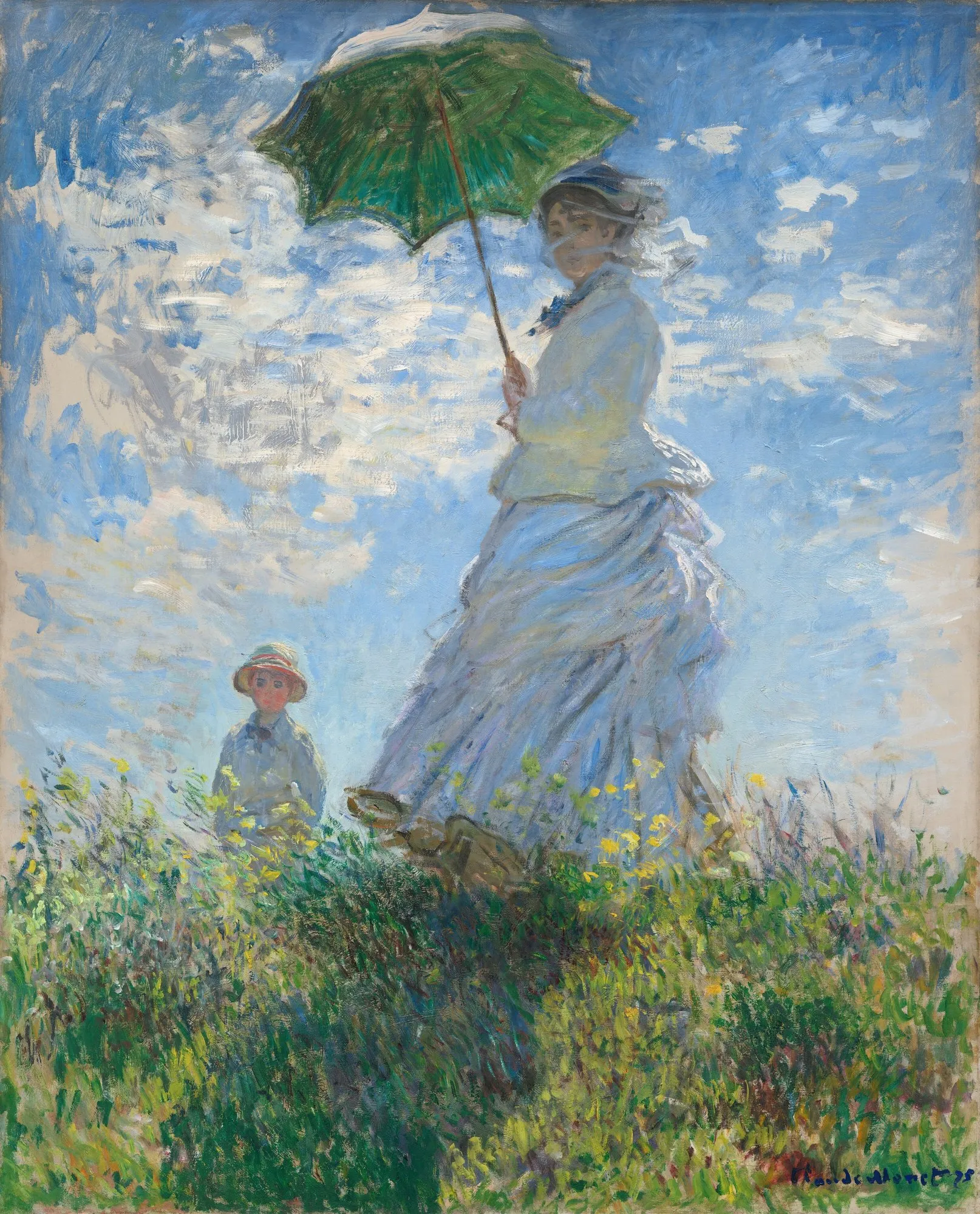 Woman with a Parasol by Claude Monet